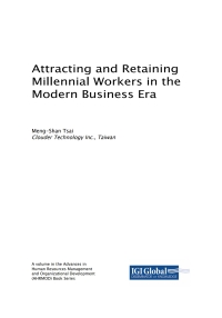 Imagen de portada: Attracting and Retaining Millennial Workers in the Modern Business Era 9781522562641