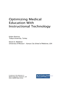 Cover image: Optimizing Medical Education With Instructional Technology 9781522562894