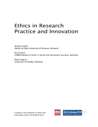 Cover image: Ethics in Research Practice and Innovation 9781522563105