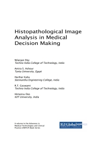 صورة الغلاف: Histopathological Image Analysis in Medical Decision Making 9781522563167