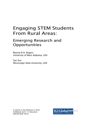 Cover image: Engaging STEM Students From Rural Areas: Emerging Research and Opportunities 9781522563419