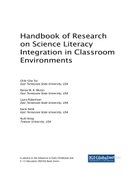 Imagen de portada: Handbook of Research on Science Literacy Integration in Classroom Environments 9781522563648