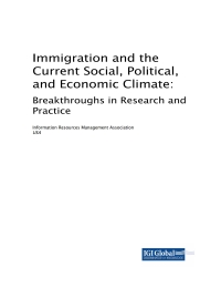 Cover image: Immigration and the Current Social, Political, and Economic Climate 9781522569183