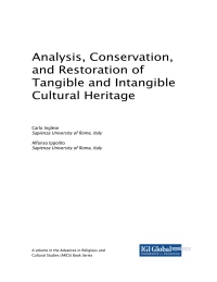 Imagen de portada: Analysis, Conservation, and Restoration of Tangible and Intangible Cultural Heritage 9781522569367