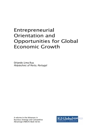 Imagen de portada: Entrepreneurial Orientation and Opportunities for Global Economic Growth 9781522569428