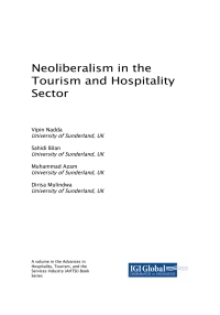 Cover image: Neoliberalism in the Tourism and Hospitality Sector 9781522569831