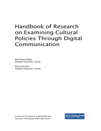 Imagen de portada: Handbook of Research on Examining Cultural Policies Through Digital Communication 9781522569985