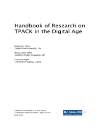 Omslagafbeelding: Handbook of Research on TPACK in the Digital Age 9781522570011