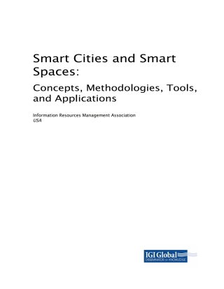 Cover image: Smart Cities and Smart Spaces: Concepts, Methodologies, Tools, and Applications 9781522570301