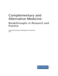 Cover image: Complementary and Alternative Medicine 9781522570394