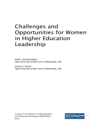 Omslagafbeelding: Challenges and Opportunities for Women in Higher Education Leadership 9781522570561