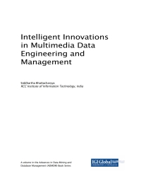 Imagen de portada: Intelligent Innovations in Multimedia Data Engineering and Management 9781522571070