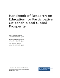 Imagen de portada: Handbook of Research on Education for Participative Citizenship and Global Prosperity 9781522571100