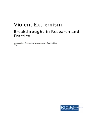 Titelbild: Violent Extremism: Breakthroughs in Research and Practice 9781522571193