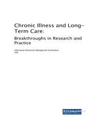 Cover image: Chronic Illness and Long-Term Care 9781522571223