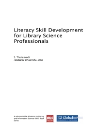Cover image: Literacy Skill Development for Library Science Professionals 9781522571254