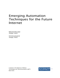 Imagen de portada: Emerging Automation Techniques for the Future Internet 9781522571469