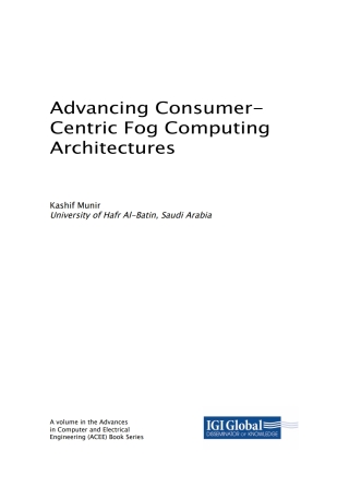 صورة الغلاف: Advancing Consumer-Centric Fog Computing Architectures 9781522571490