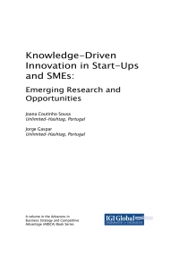 Omslagafbeelding: Knowledge-Driven Innovation in Start-Ups and SMEs: Emerging Research and Opportunities 9781522571551