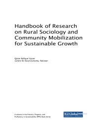 Cover image: Handbook of Research on Rural Sociology and Community Mobilization for Sustainable Growth 9781522571582