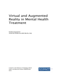 Imagen de portada: Virtual and Augmented Reality in Mental Health Treatment 9781522571681