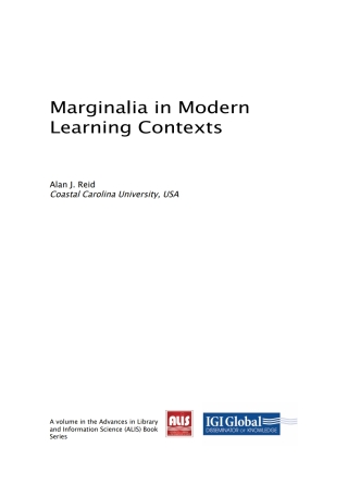 Imagen de portada: Marginalia in Modern Learning Contexts 9781522571834