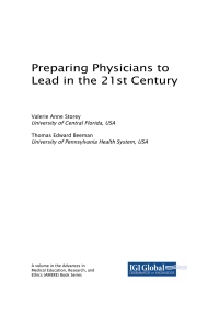 Imagen de portada: Preparing Physicians to Lead in the 21st Century 9781522575764