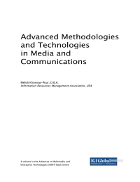 Omslagafbeelding: Advanced Methodologies and Technologies in Media and Communications 9781522576013