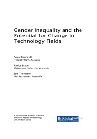 表紙画像: Gender Inequality and the Potential for Change in Technology Fields 9781522579755