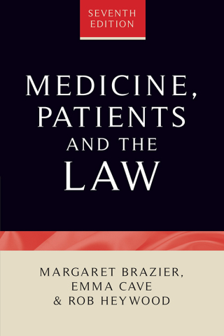 Cover image: Medicine, patients and the law 7th edition 9781526157171