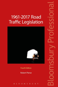 صورة الغلاف: 1961-2017 Road Traffic Legislation 2nd edition