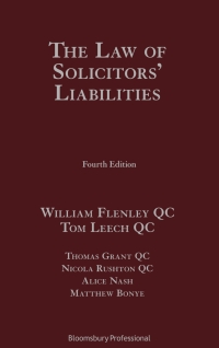 Cover image: The Law of Solicitors’ Liabilities 4th edition 9781526505293