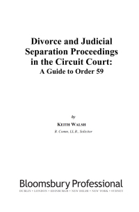 Titelbild: Divorce and Judicial Separation Proceedings in the Circuit Court 1st edition