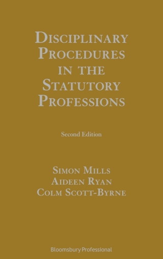 Cover image: Disciplinary Procedures in the Statutory Professions 1st edition