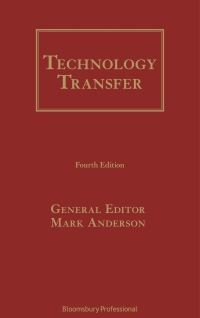 Imagen de portada: Technology Transfer 4th edition 9781526509062
