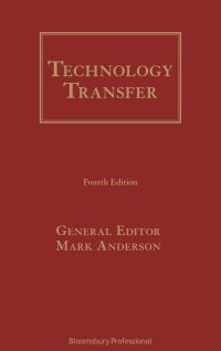 Imagen de portada: Technology Transfer 4th edition 9781526509062
