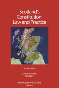 Imagen de portada: Scotland's Constitution: Law and Practice 4th edition 9781526509543