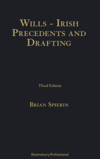 Cover image: Wills - Irish Precedents and Drafting 3rd edition