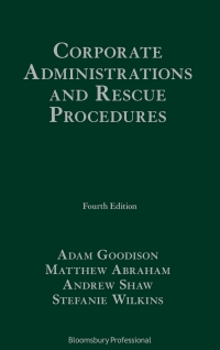 Cover image: Corporate Administrations and Rescue Procedures 4th edition 9781526513250