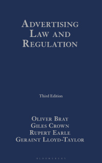 Cover image: Advertising Law and Regulation 3rd edition 9781526515414