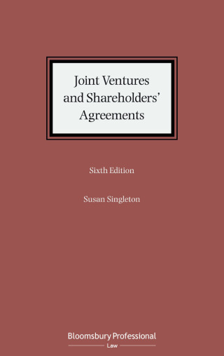 صورة الغلاف: Joint Ventures and Shareholders' Agreements 6th edition 9781526516084