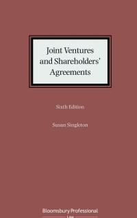 Cover image: Joint Ventures and Shareholders' Agreements 6th edition 9781526516084