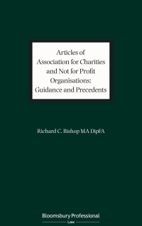 Cover image: Articles of Association for Charities and Not for Profit Organisations: Guidance and Precedents 1st edition 9781526516206