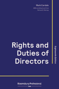 Imagen de portada: Rights and Duties of Directors 18th edition