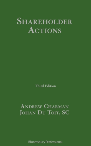 Cover image: Shareholder Actions 3rd edition 9781526519979