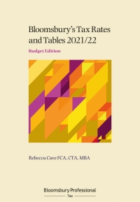 Omslagafbeelding: Tax Rates and Tables 2021/22: Budget Edition 1st edition 9781526520111