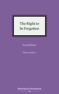 Cover image: The Right to be Forgotten 2nd edition 9781526521934