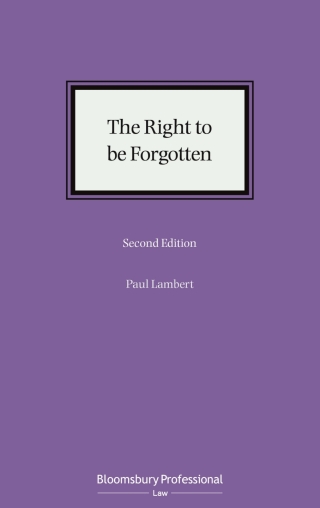 Cover image: The Right to be Forgotten 2nd edition 9781526521934
