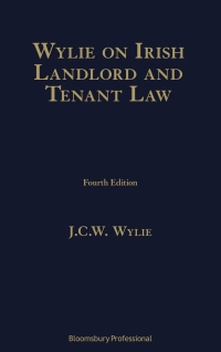 Omslagafbeelding: Wylie on Irish Landlord and Tenant Law 4th edition