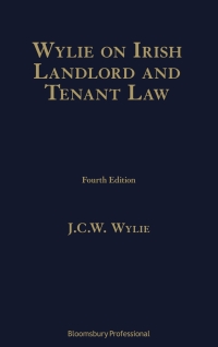 Omslagafbeelding: Wylie on Irish Landlord and Tenant Law 4th edition